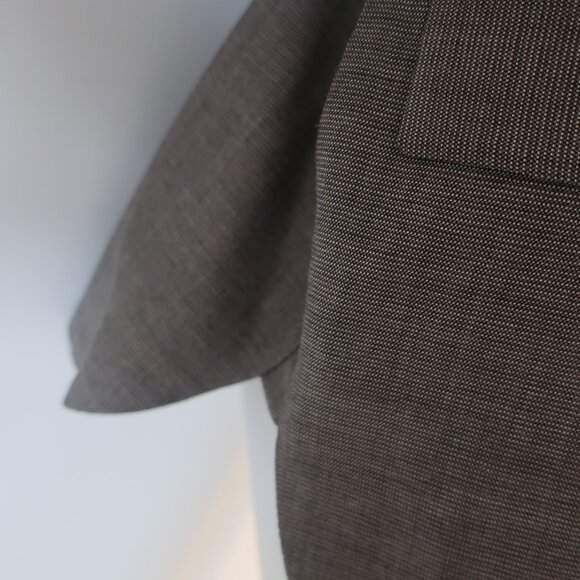 NWT Womens TWP Taupe Virgin Wool Blend Blazer Smoking Jacket S - Picture 10 of 16